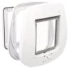 Trixie 4-Wege-Katzentür Für Glastür 27 X 26 Cm Weiß -Deutschland Mieze Futter Verkaufs-Shop 4 vejs Kattedoer til glasdoer 27 x 26 cm hvid 4011905442211 p