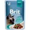 Brit Katzennassfutter Mit Rinderfiletstücken In Sauce 24 Stück X 85 G -Deutschland Mieze Futter Verkaufs-Shop Brit Premium Cat Delicate Fillets in Gravy with Beef 85 g 8595602518555 p