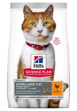 10 Kg Hills Adult Katzenfutter Für Sterilisierte Katzen Mit Huhn - Von 1 - 6 Jahren