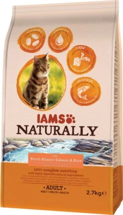 2,7 Kg Iams Naturally Katzenfutter Adult Mit Lachs