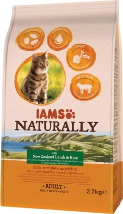 2,7 Kg Iams Naturally Katzenfutter Adult Mit Lamm
