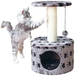 Trixie Katzenkratzbaum Toledo 61 Cm Mit Grauen Pfoten