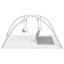 Trixie Kratzmatte Mit Spielzeug An Schnur 60 X 33 X 42 Cm Grau Und Hellgrau