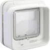Sureflap Kat. Nr. 2 DualScan 16,5 X 17,1 Cm -Deutschland Mieze Futter Verkaufs-Shop Sureflap Kattedoer DualScan hvid Hul maal 165 x 171 cm p