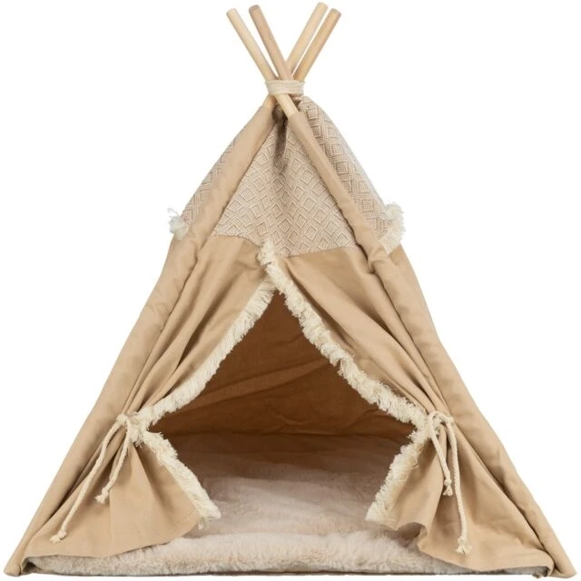 Trixie Boho Tipi Für Katzen 55 X 65 X 55 Cm - Beige 4 Trixie Boho Tipi Für Katzen 55 X 65 X 55 Cm - Beige – Bild 2