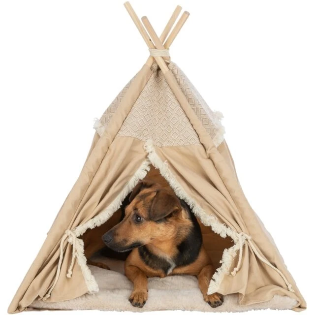 Trixie Boho Tipi Für Katzen 55 X 65 X 55 Cm - Beige 5 Trixie Boho Tipi Für Katzen 55 X 65 X 55 Cm - Beige – Bild 3