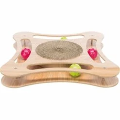 Trixie Kratzbrett Aus Karton Mit Spielzeug Und Katzenminze Aus Holz 35 X 4 X 35 Cm